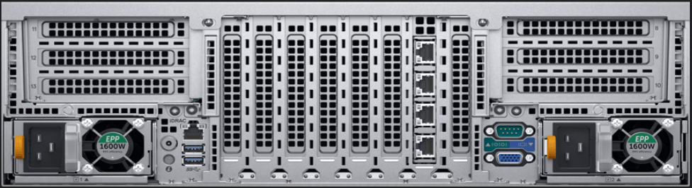 Сервер R940 вид сзади