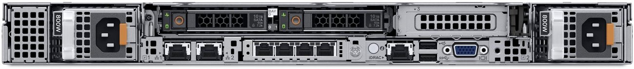 Сервер R6525 вид сзади