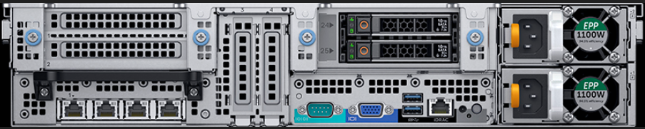 Сервер R840 вид сзади