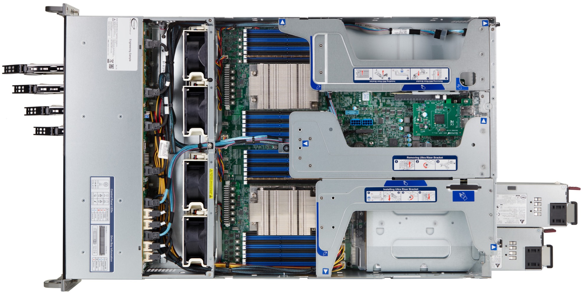 RX2450 Вид сверху со снятой крышкой