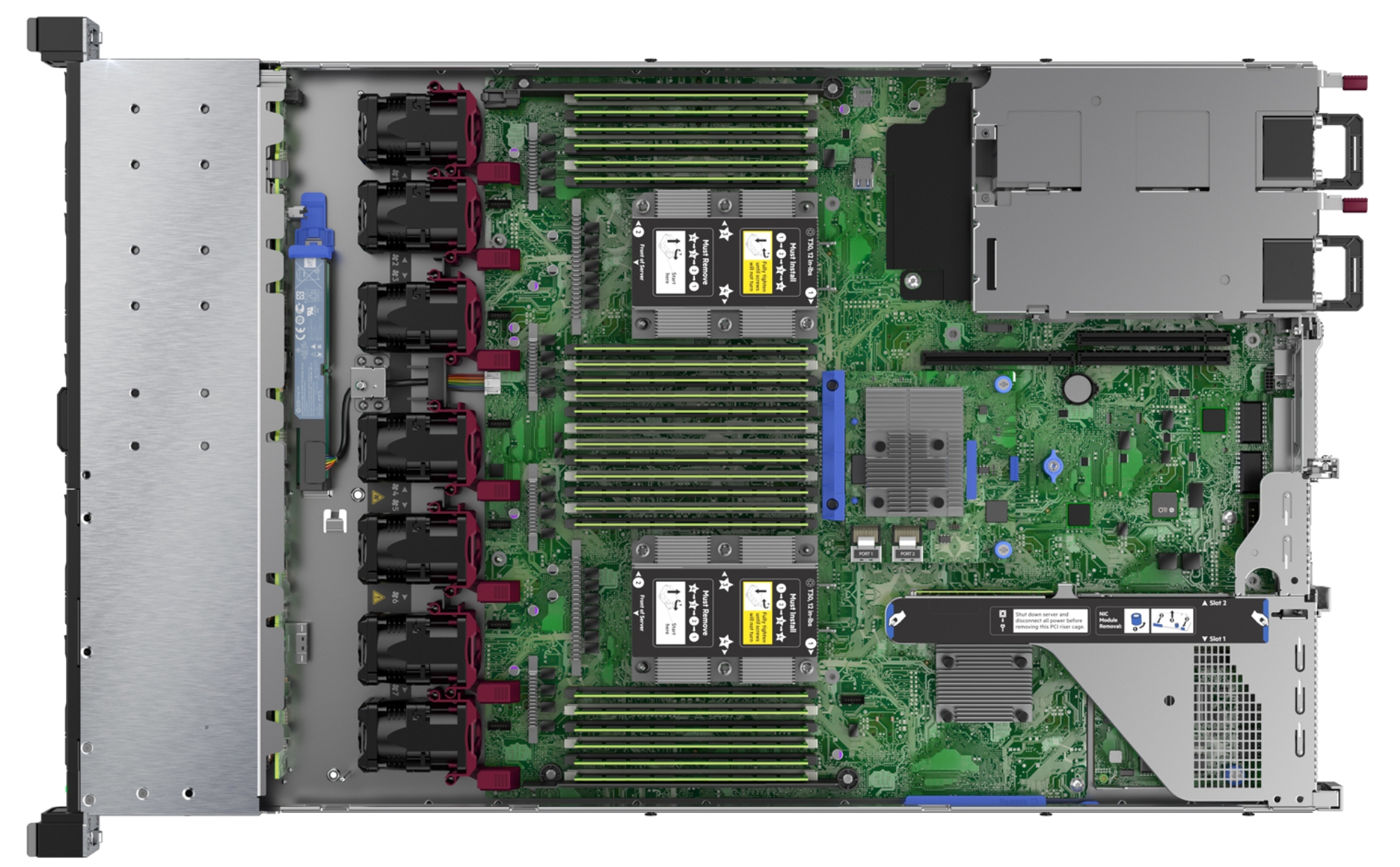 DL360 Вид сверху со снятой крышкой