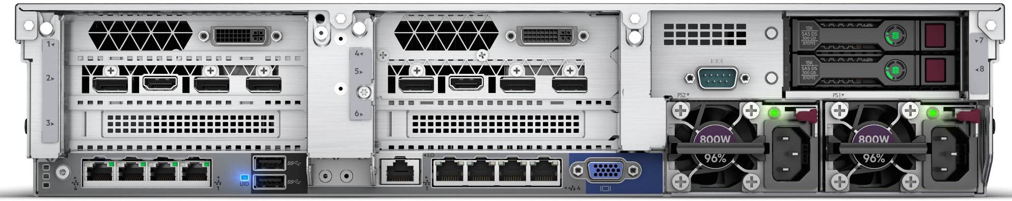 DL385 Вид сзади