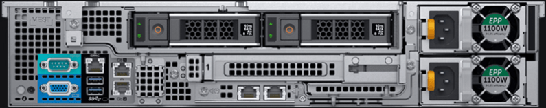 Сервер R540 вид сзади