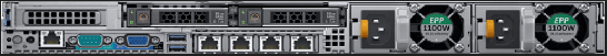 Сервер R640 вид сзади