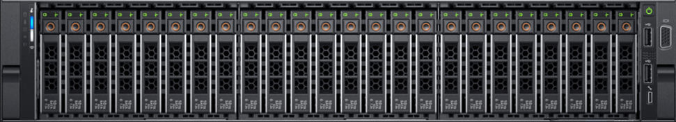 Сервер R740xd вид спереди