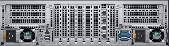 Сервер R940 вид сзади